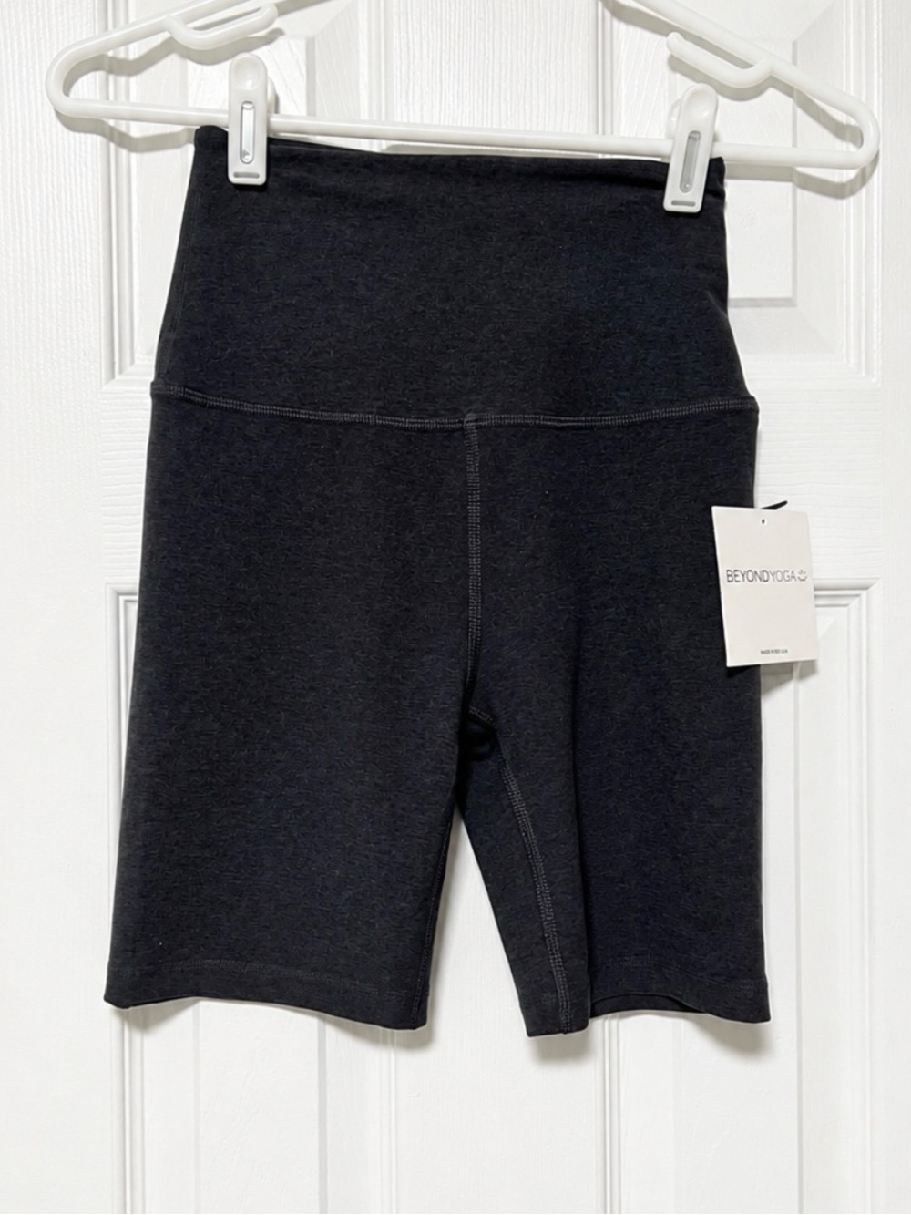 Beyond Yoga Spacedye High Waisted Biker Shorts NWT Black Size XS